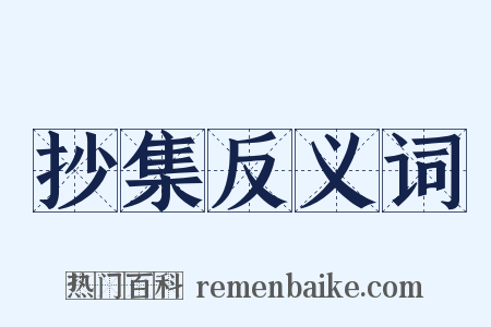 抄集反义词是什么意思的图片